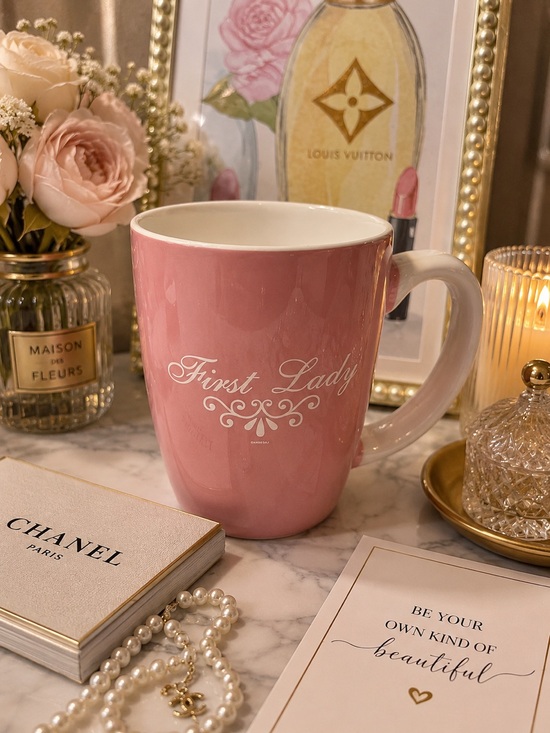 Other - Pink "First Lady" Ceramic Coffee Mug